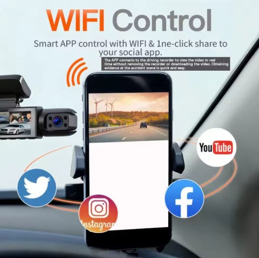 1080P WIFI Dual camera Dash Cam for cars