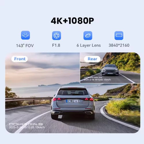 2025 New DDPAI Dash Cam Z50 Pro 4K