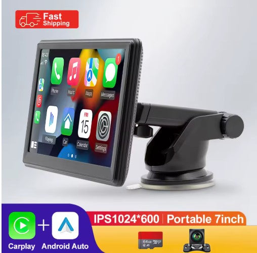 Portable Touch Screen 7inch IPS CarPlay Android Auto Car Radio Multimedia Video Player GPS Navigation Wifi Rear View Camera