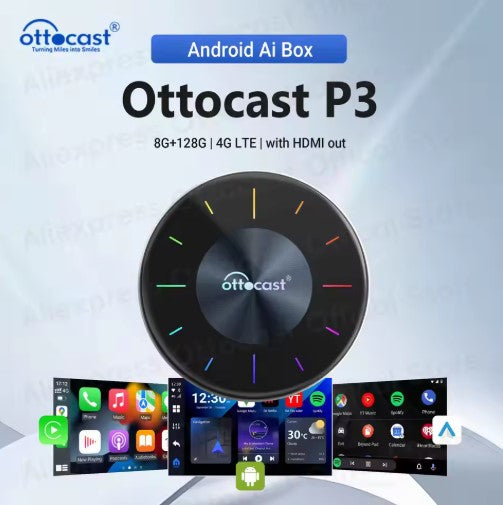 OTTOCAST P3 Android AI Box Wireless CarPlay