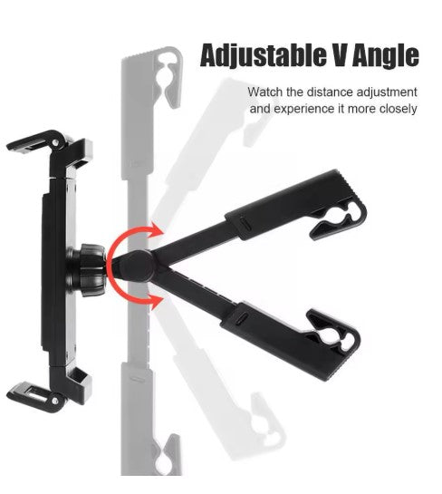 Car Headrest Tablet Mount Holder 360 Degree Rotating