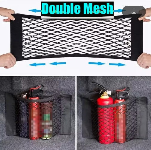 Universal Car Storage Bag Double Mesh Trunk Storage Net