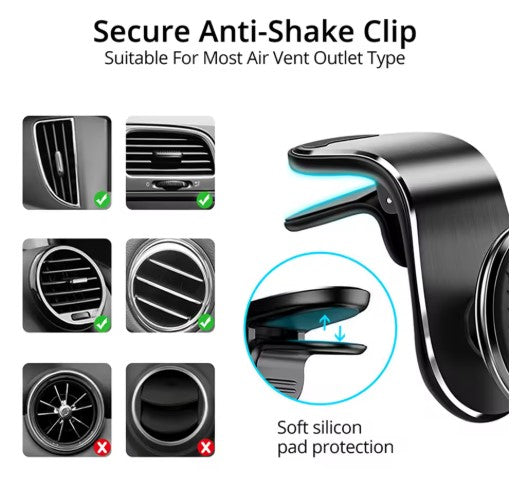 Magnetic car phone holder