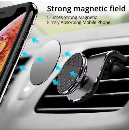 Magnetic car phone holder
