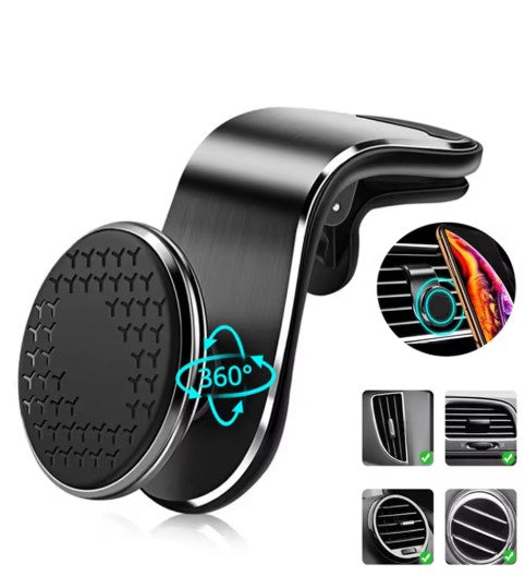 Magnetic car phone holder